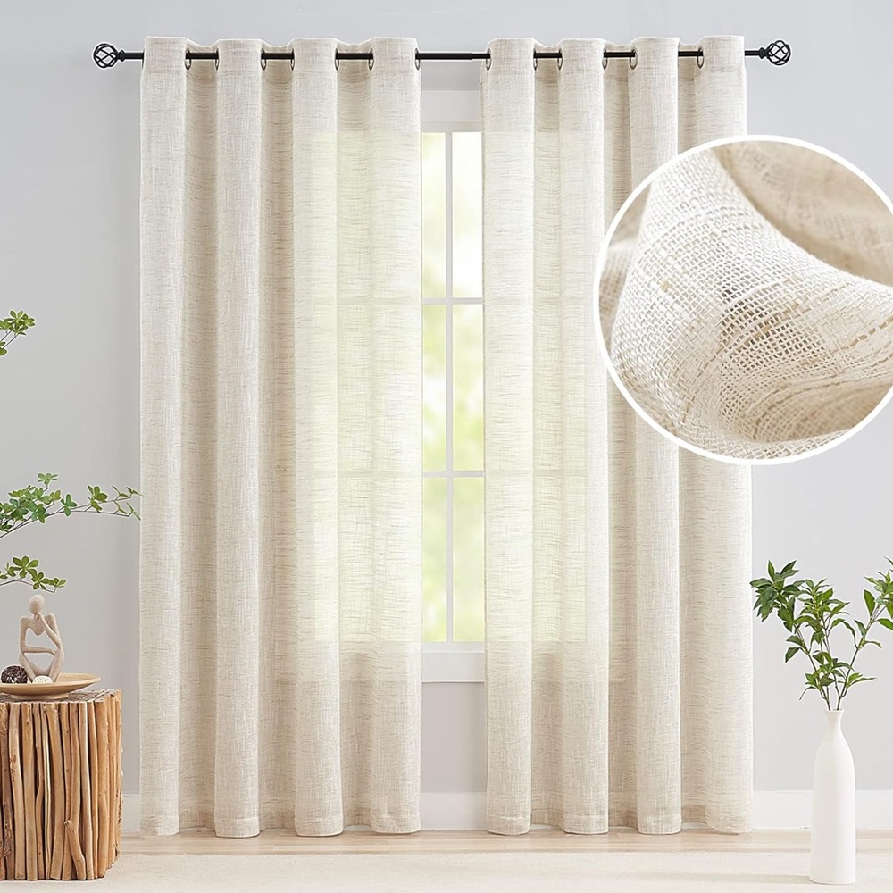Elegant Cream Curtain for Home Decor - 52Wx84L